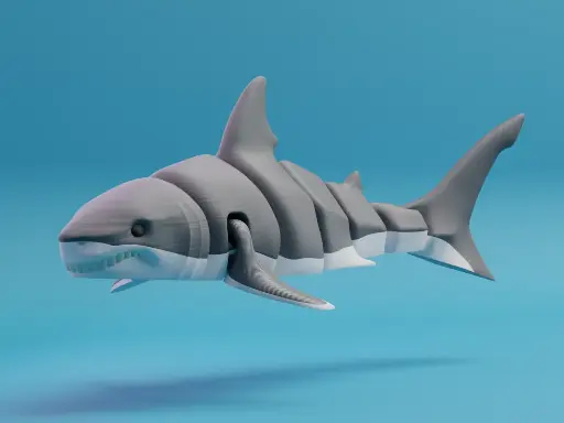 🦈✨ Articulated Great White Shark 🌊⚙️