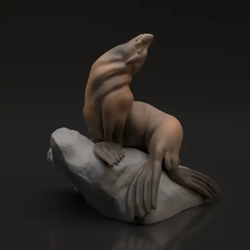 Escultura Lobo Marino Posando